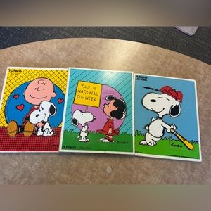 Peanuts Snoopy and Friends Building wood puzzle,1950,1958,1952